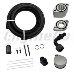 2011-2025 Ford 6.7L Powerstroke CCV Delete Kit (Silver) Crankcase Vent Reroute | EngineGo