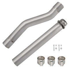 2003-2007 6.0L Powerstroke Cat & Muffler Delete Pipe with Clamps for F250/F350 | EngineGo