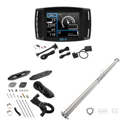 2015-2016 6.7L Powerstroke DPF/DEF/EGR All-in-One Delete Kit | Mini Maxx V2 Tuner, 4" DPF Delete, EGR Delete Black | EngineGo