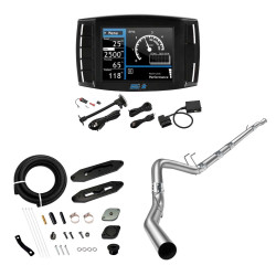 2011-2014&2017-2019 6.7L Powerstroke DPF/DEF/EGR All-in-One Delete Kit | Mini Maxx V2 Tuner, 4" Downpipe-Back, EGR Delete Black | EngineGo