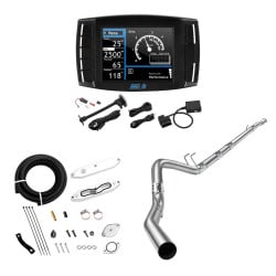 2011-2014&2017-2019 6.7L Powerstroke DPF/DEF/EGR All-in-One Delete Kit | Mini Maxx V2 Tuner, 4" Downpipe-Back, EGR Delete Silver | EngineGo