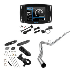 2015-2016 6.7L Powerstroke DPF/DEF/EGR All-in-One Delete Kit | Mini Maxx V2 Tuner, 4" Downpipe-Back, EGR Delete Black | EngineGo