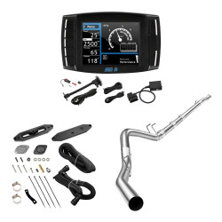2015-2016 6.7L Powerstroke DPF/DEF/EGR All-in-One Delete Kit | Mini Maxx V2 Tuner, 5" Downpipe-Back, EGR Delete Black | EngineGo