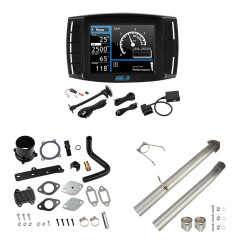 2013-2017 6.7L Cummins DPF/DEF/EGR All-in-One Delete Kit | Mini Maxx V2 Tuner, 4" DPF Delete, EGR Delete Black | EngineGo