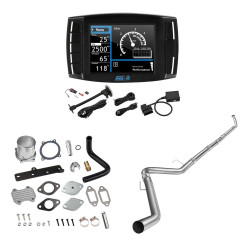 2013-2017 6.7L Cummins DPF/DEF/EGR All-in-One Delete Kit | Mini Maxx V2 Tuner, 5" Turbo-back, EGR Delete Silver | EngineGo