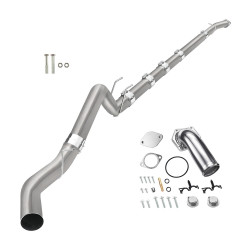 2008-2010 6.4L Powerstroke Ford F250/F350 5" Downpipe-Back, EGR Delete (Silver Version)