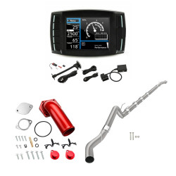 2008-2010 6.4L Powerstroke Ford F250/F350 DPF/DEF/EGR Delete 5" Downpipe-Back, Red EGR Delete Kit