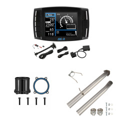 2013-2017 6.7L Cummins DPF/DEF/EGR All-in-One Delete Kit | Tuner, 4" DPF Delete, EGR Throttle Valve Delete Black | EngineGo