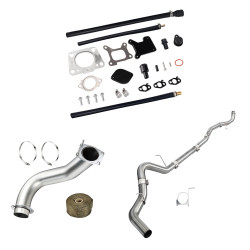 2017-2019 L5P 6.6L Duramax EGR/DPF/DOC Delete Kit 4" Downpipe-Back w/o Muffler, Downpipe | EngineGo